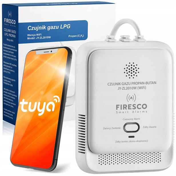 Detektor Plynu Lpg Propan-butan Firesco JY-ZL2010W Wifi Tuya Alarm