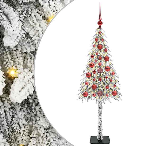 vidaXL Vánoční stromeček s 150 LED diodami Bílá 120 cm PE a Ocel