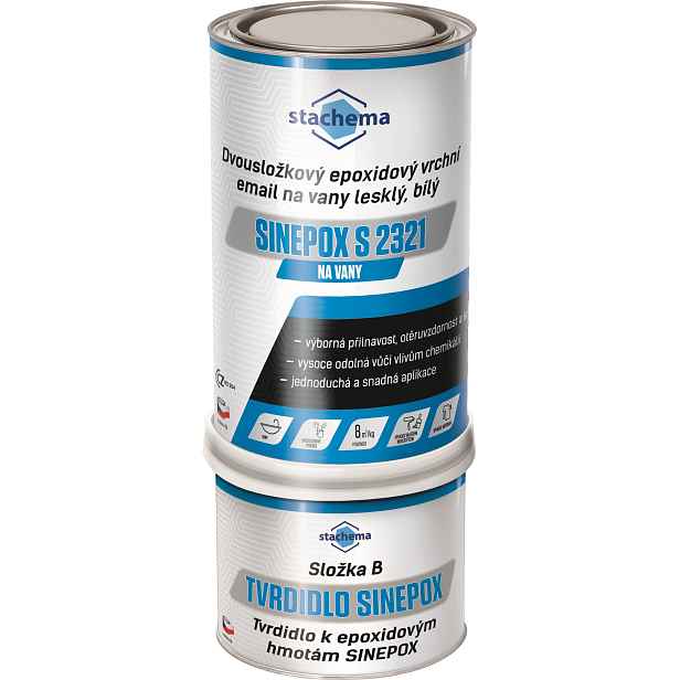 Barva epoxidová Stachema NX230 na vany bílá 1,4 kg