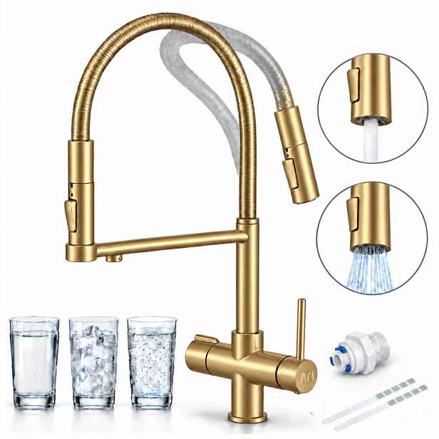 Kuchyňská baterie Čtyřcestná pro filtr reverzní osmózy Mosaz SUS304
