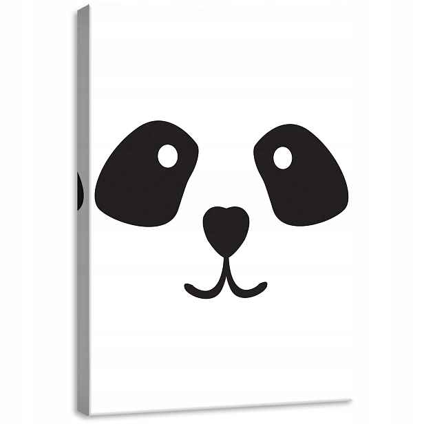 Obraz 50x70 Panda sladký jednoduchý minimalismus černobílé zvíře příjemné