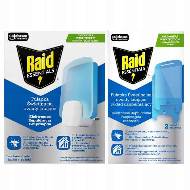 Světelná Past Na Létající Hmyz Raid Doplňkové Náplně Bez Chemie