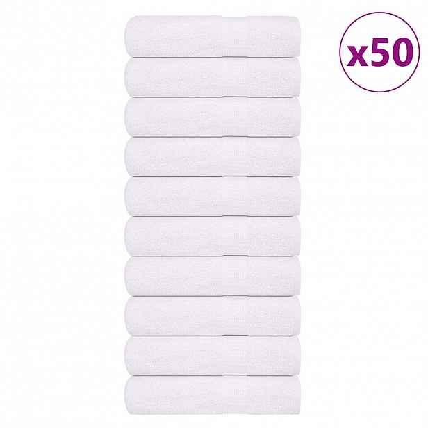 vidaXL Ručníky FROGN 50 ks bílé 50x100 cm 360 g/m²