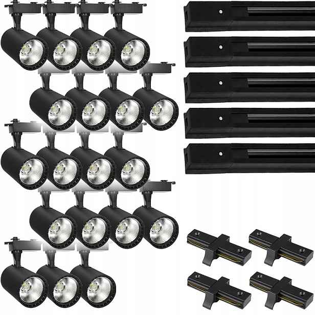 19 X Halogenový Led Kolejnicový Reflektor, Kolejnicový Osvětlovací Systém