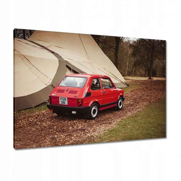 Obrazy 100x70 Červený malý Fiat 126p