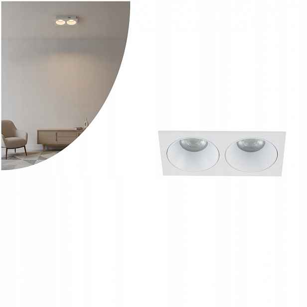 Dvojitá zapuštěná kulaté stropní svítidlo Prisma Duo White 10580 Tk Lighting