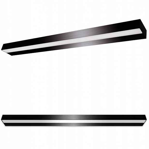 Koupelnové Led svítidlo 14W nad zrcadlo, obraz černý, IP44 60 cm, hliník