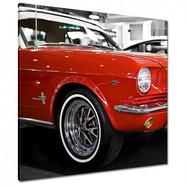 Obrazy 80x80 Červený Mustang