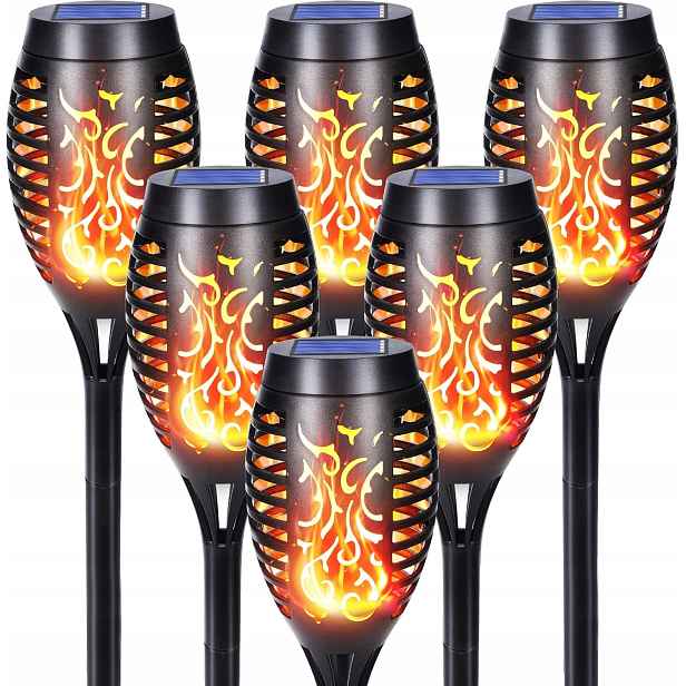 Solární lampy pro venkovní zahradu – sada 6 lamp