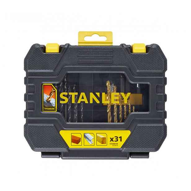 Stanley - 31dílná sada vrtáků, šroubovacích bitů a nástrčných hlavic STA88550-XJ