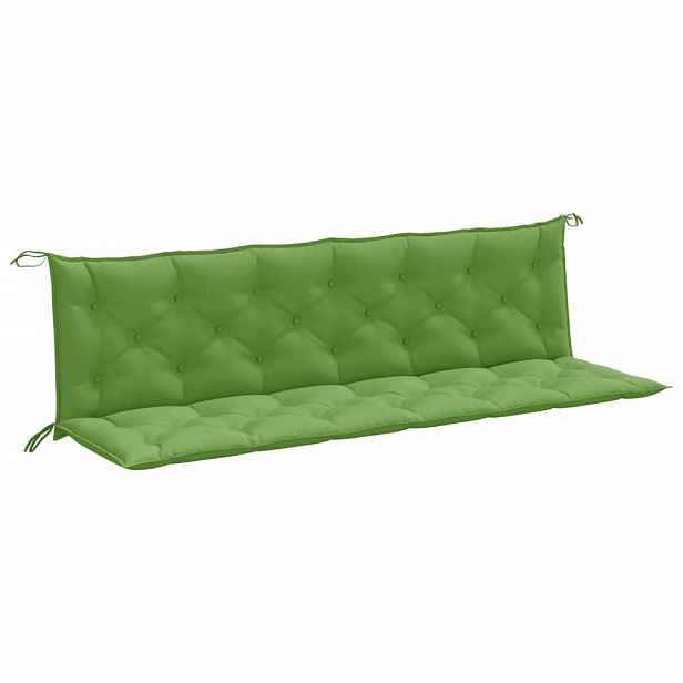 vidaXL Podušky na zahradní lavici 2 ks zelená melanž 200x50x7cm textil