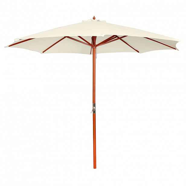 vidaXL Slunečník 300 x 258 cm pískově bílý