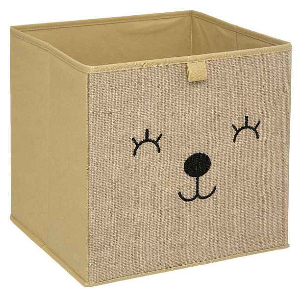 ATMOSPHERA Dětský úložný box Animal hnědý