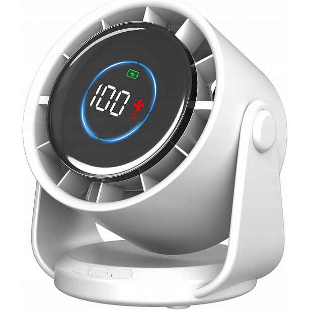 Stolní ventilátor 11 rychlostních stupňů 5400 mAh Usb přenosný