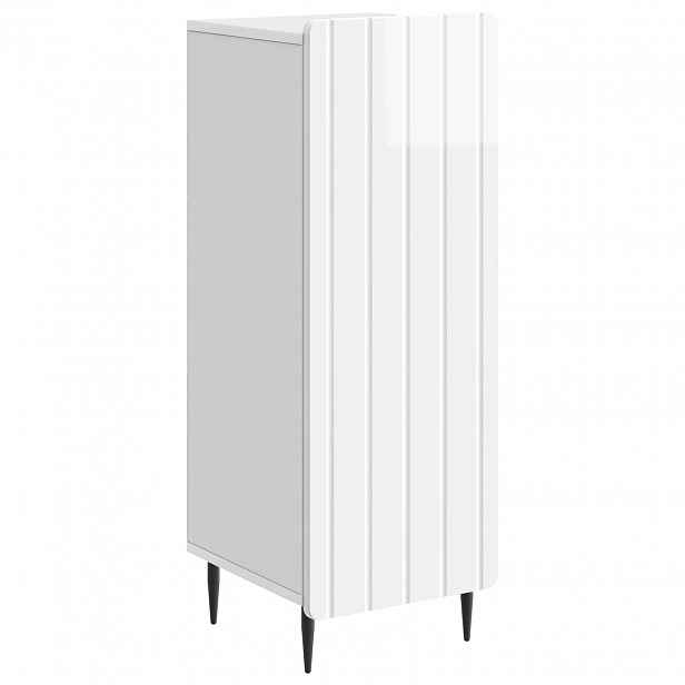 vidaXL Servírovací skříň Bílá s vysokým leskem 34,5 x 33 x 92 cm