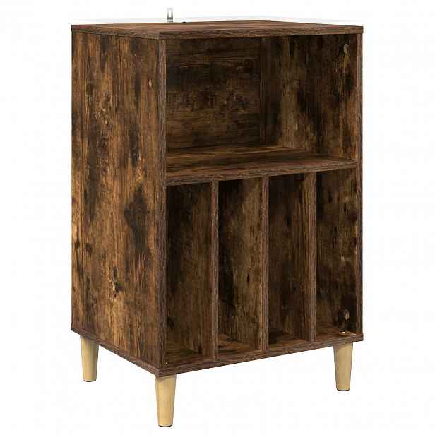 vidaXL Stojan na gramofon Kouřový dub 47 x 39,5 x 74,5 cm