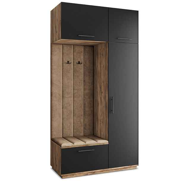 MASSENO MODERNÍ PŘEDSÍŇOVÁ SESTAVA REMA, 120/240/60 cm, dub Lefkas