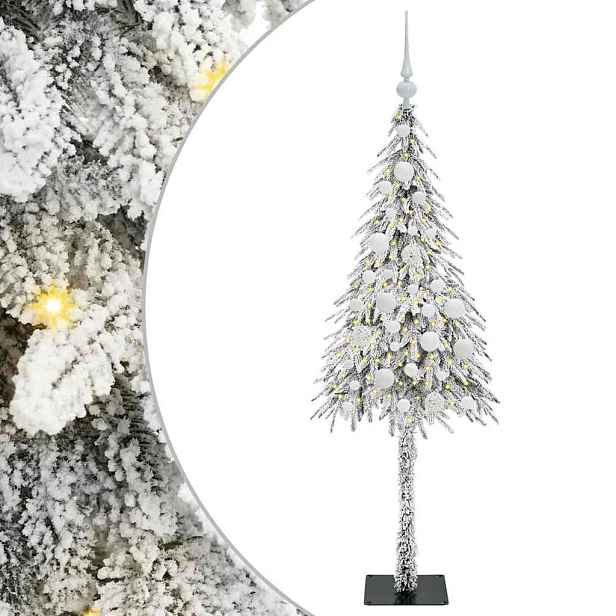 vidaXL Vánoční stromeček s 150 LED diodami Bílá 120 cm PE a Ocel