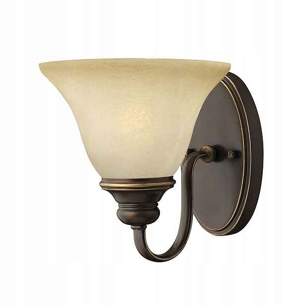 Hinkley Cello nástěnná lampa ocel/sklo E27 1x60W IP20 hnědá