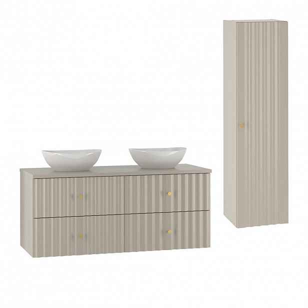 Petits-meubles KOUPELNOVÝ NÁBYTEK 120.6cm Izae 2er-Set Kašmír