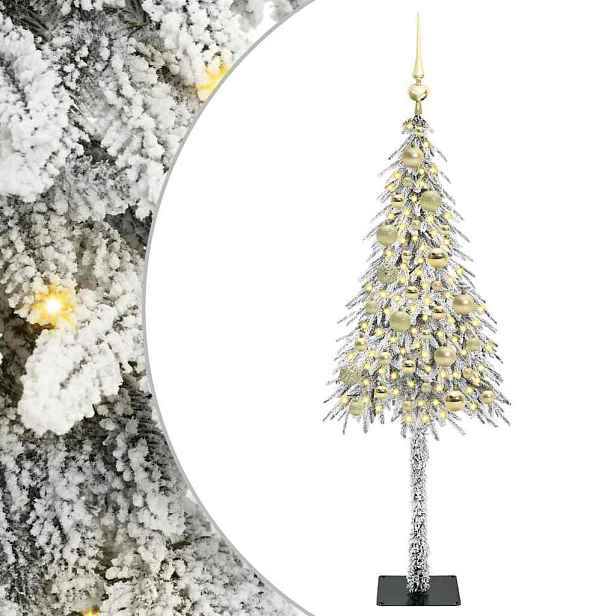 vidaXL Vánoční stromeček s 150 LED diodami Bílá 120 cm PE a Ocel