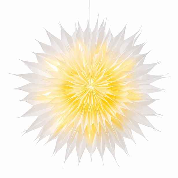 Papírová Led Hvězda, svítící vánoční, 60 cm závěsná