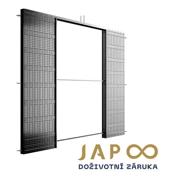 Pouzdro dvojité pro posuvné dveře JAP Norma Komfort 1 650 mm do zdiva tl. 100 mm