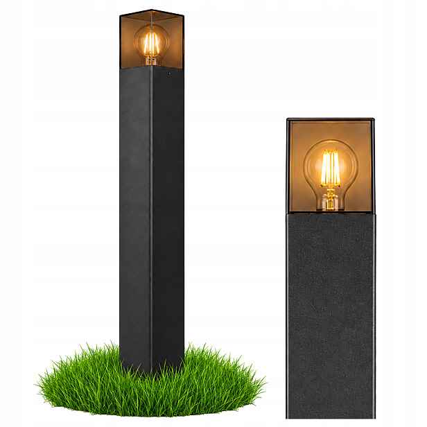 Stojací zahradní Led sloupková lampa 80 cm, venkovní, E27, Černá