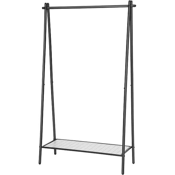 Víceúčelový šatní regál STEEW 92,5x153 cm černý