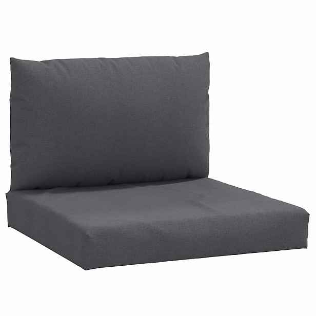 vidaXL Podušky na palety 2 ks antracitová melanž textil