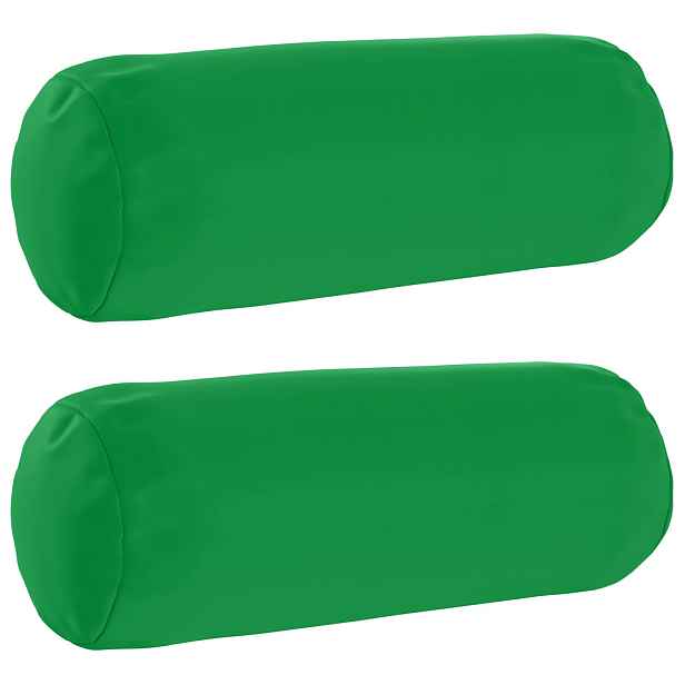 vidaXL Polštář 2 ks HEERLEN Zelená Ø 15 x 40 cm Polyester