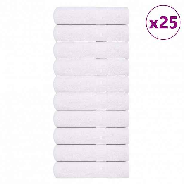 vidaXL Ručníky do sprchy FROGN 25 ks bílé 70 x 140 cm 360 g/m²