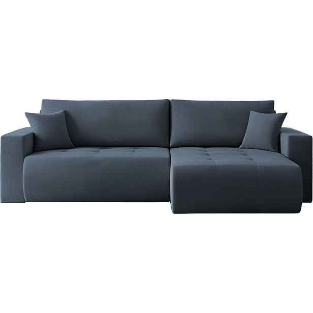 WFL GROUP ROHOVA Pohovka Alva 3Mistna Universall Leva/Prava, Strukturovana Latka Tmave Modra 277/154/83 cm