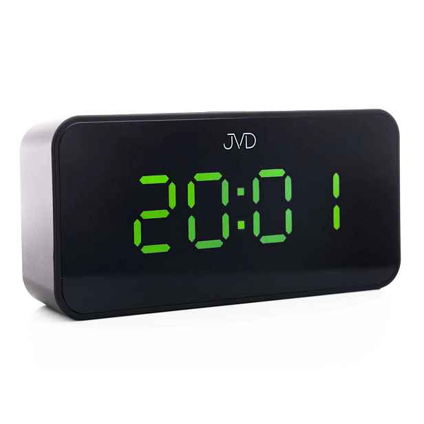 Budík Jvd SB3212.1 Senzor Light Černý Alarm Zdřímnutí Teploměr
