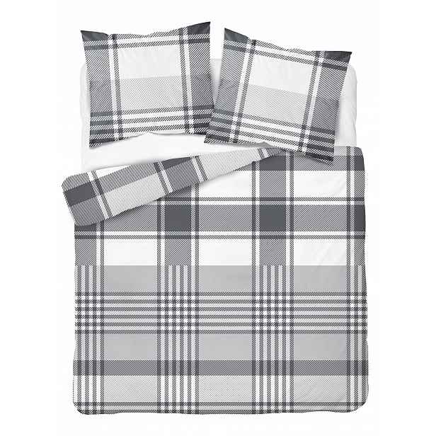 Povlečení bavlněná kostkovaná tkanina 220x200 elegantní, matný geometrický vzhled