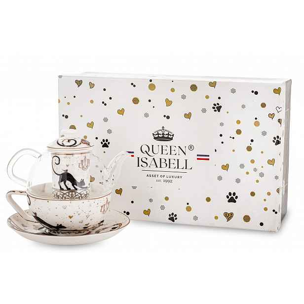 šálek džbánek Tea For One porcelánový set Cats And Dogs Collection