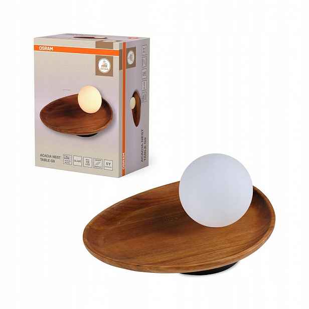 Stolní lampa G9 Dekorativní Akáciová Hnědá Decor Osram