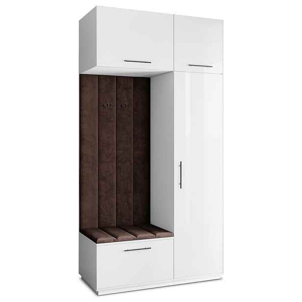 MASSENO MODERNÍ PŘEDSÍŇOVÁ SESTAVA REMA, 120/240/60 cm, bílá