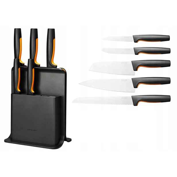 Fiskars Sada 5 Nožů V Černém Bloku 1057554 Functional Form