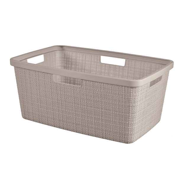 Taupe plastový koš na prádlo 46 l Jute – Curver