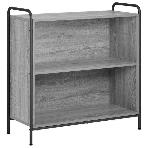 vidaXL Knihovna 80 x 33 x 80 cm Kompozitní dřevo Šedý Sonoma