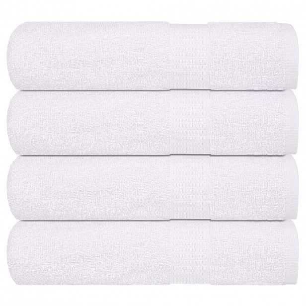 vidaXL Ručníky FROGN 4 ks bílé 100x150 cm 360 g/m²