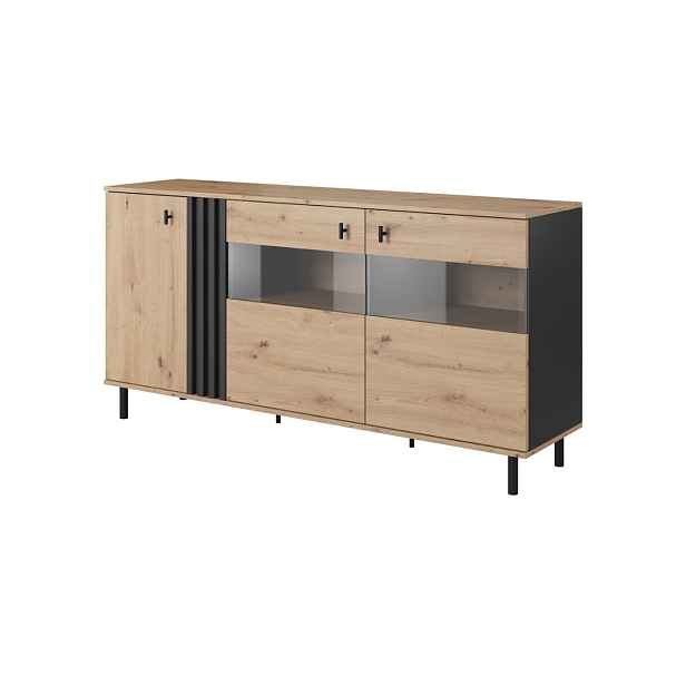 ArtLas Komoda MALIA 3D | s LED osvětlením