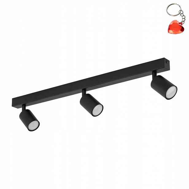 Bodové osvětlení kolejnicové Nex Černý reflektor 3xGU10 15 cm Tk Lighting