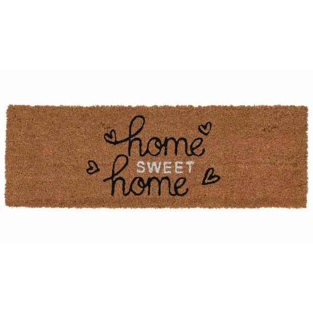 H&S Decoration Kokosová rohožka HOME SWEET 75x25 cm hnědá