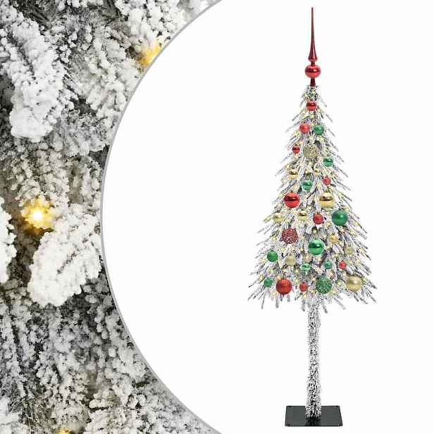 vidaXL Vánoční stromeček s 150 LED diodami Bílá 120 cm PE a Ocel