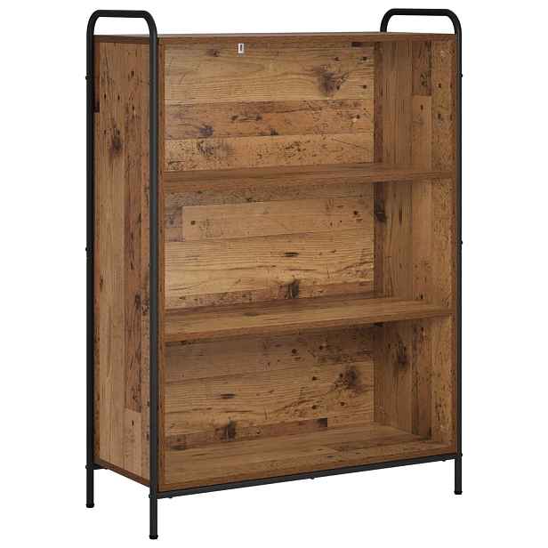 vidaXL Knihovna 55,5 x 33 x 174 cm Kompozitní dřevo Staré dřevo