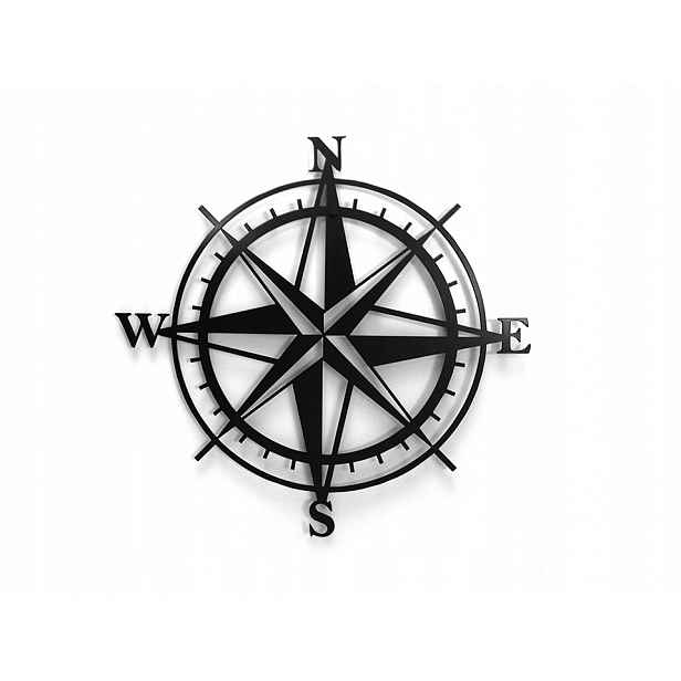 decolicious-pl Kompas růže větrné, dekorace na zeď Compass 3D 500 mm