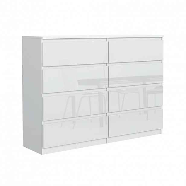 RAUMHIRSCH FURNITURE KOMODA bílá, lesklá 139/102/39