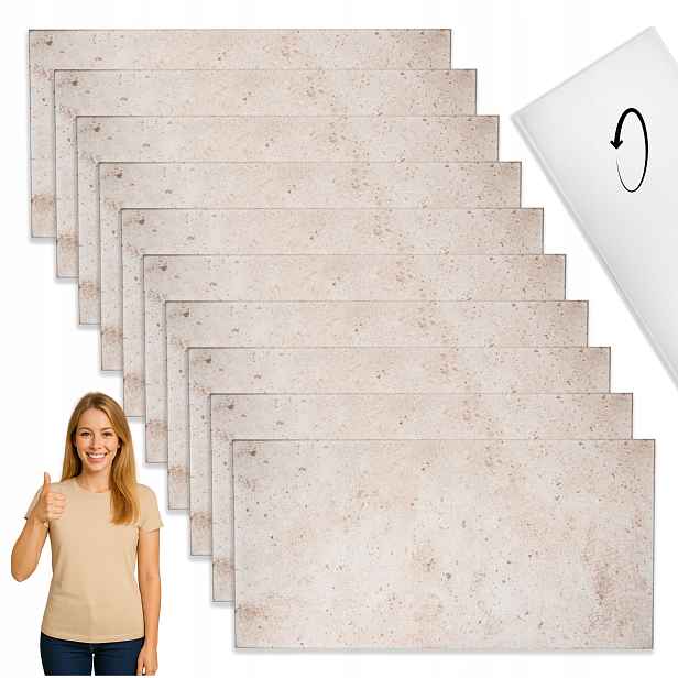 Nástěnný panel Xps 100x50 Cihlová omítka 10 Ks 5 m² Dekorace Beton Loft 114XL